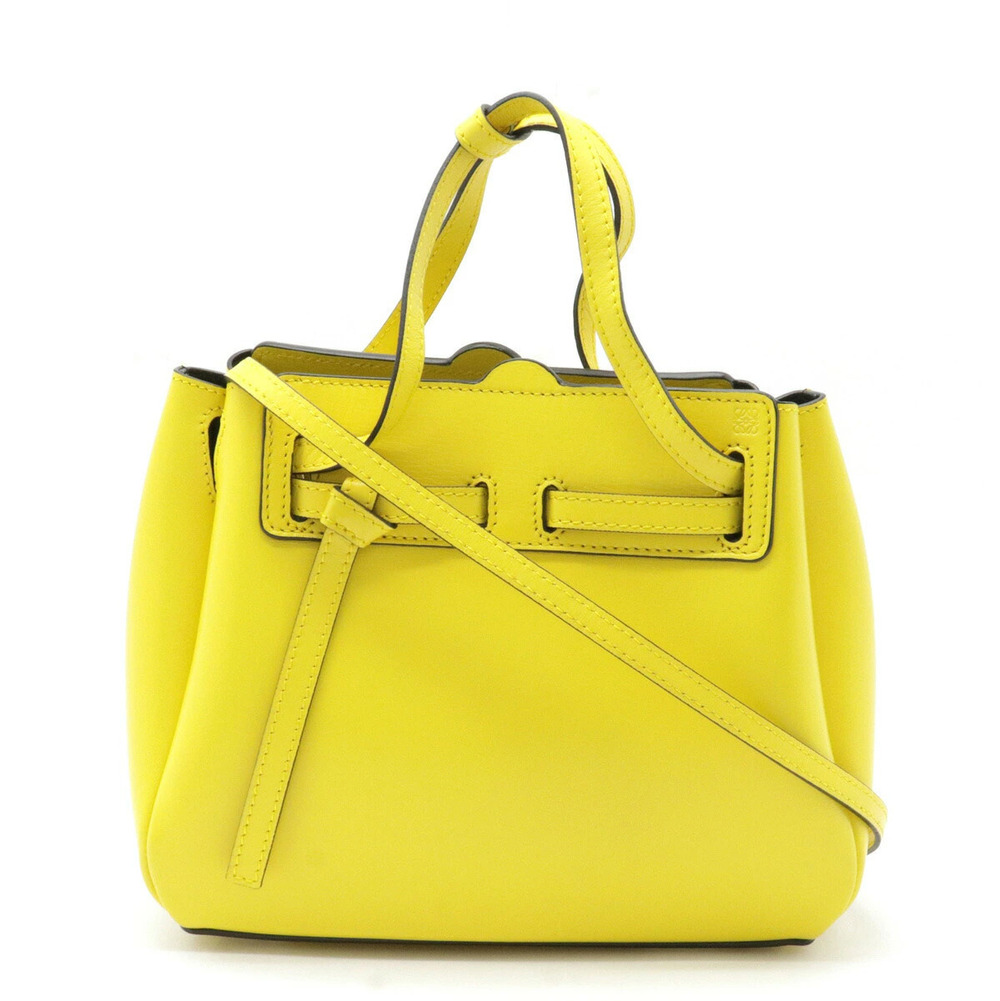 Loewe Lazo Bag 2way Crossbody Calf Leather Yellow